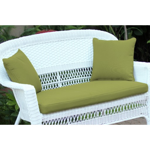 Sage Green Loveseat Cushion with Pillows