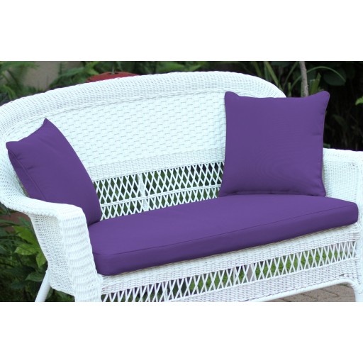 Purple Loveseat Cushion with Pillows