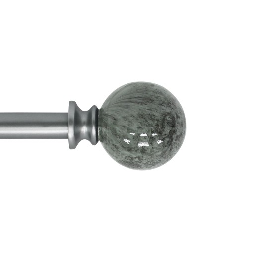 Nancy Adjustable Single Curtain Rod 48 Inch to 84 Inch-Antique Silver