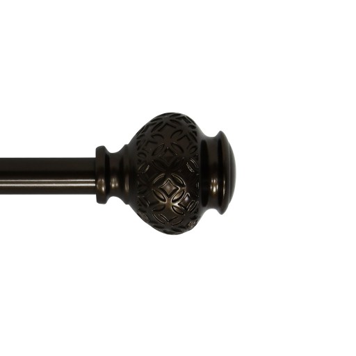 Kings Adjustable Single Curtain Rod 48 Inch to 84 Inch-Bronze