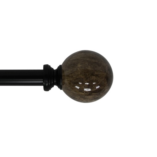 Tom Adjustable Single Curtain Rod 84 Inch to 120 Inch-Black