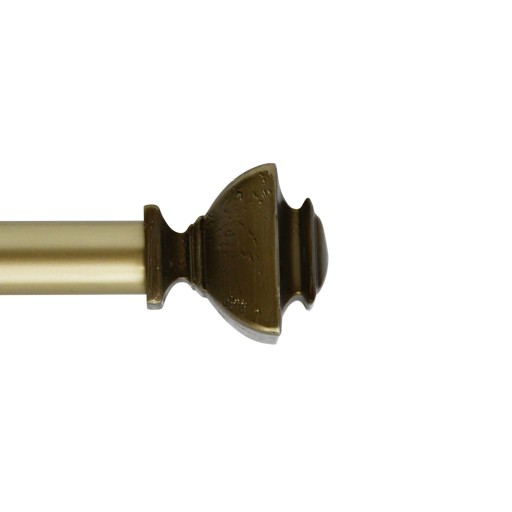 Bruce Adjustable Single Curtain Rod 36 Inch to 72 Inch-Copper