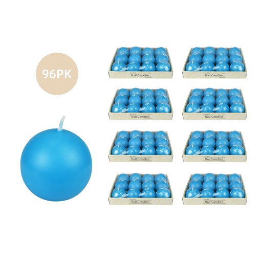 2 Inch Turquoise Ball Candles (96pcs/Case) Bulk