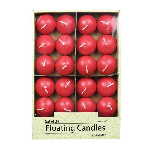 1 3/4 Inch Ruby Red Floating Candles (288pcs/Case) Bulk