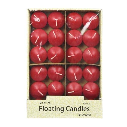 1 3/4 Inch Red Floating Candles (288pcs/Case) Bulk