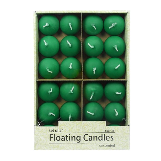 1 3/4 Inch Hunter Green Floating Candles (288pcs/Case) Bulk