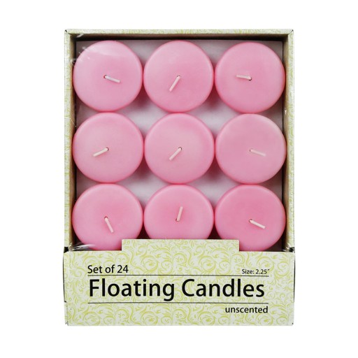 2 1/4 Inch Light Rose Floating Candles (288pcs/Case) Bulk