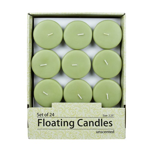 2 1/4 Inch Sage Green Floating Candles (288pcs/Case) Bulk