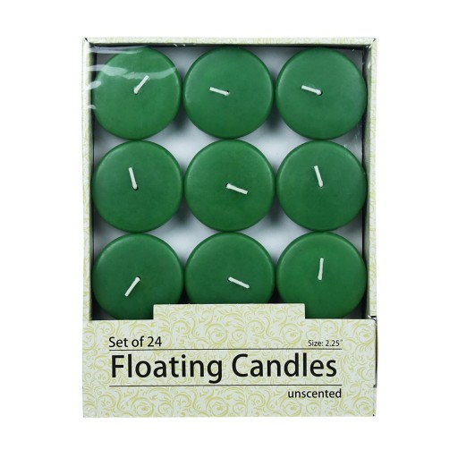 2 1/4 Inch Hunter Green Floating Candles (288pcs/Case) Bulk