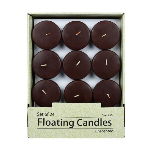 2 1/4 Inch Brown Floating Candles (96pcs/Case) Bulk