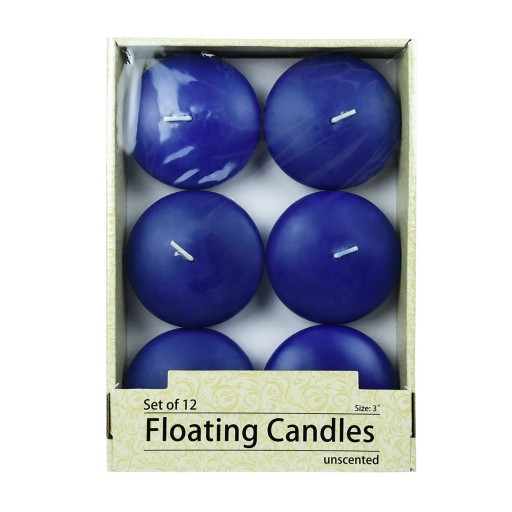 3 Inch Royal Blue Floating Candles (12pc/Box)