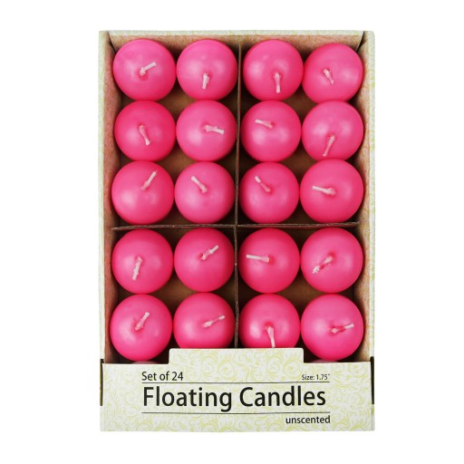 1 3/4 Inch Hot Pink Floating Candles (288pcs/Case) Bulk