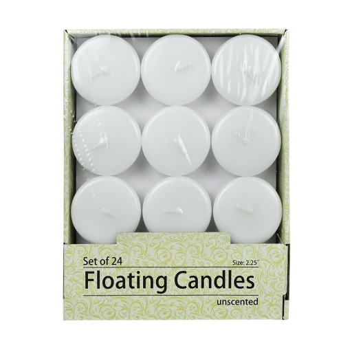 2 1/4 Inch Pearl White Floating Candles (96pcs/Case) Bulk