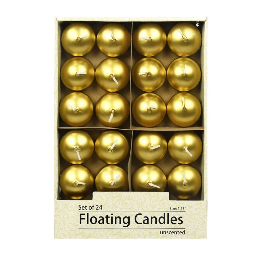 1 3/4 Inch Metallic Bronze Gold Floating Candles (288pcs/Case) Bulk