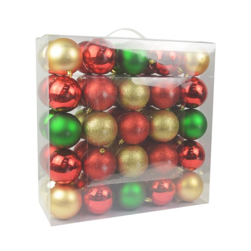 Combo 50Pk 3 Inch  Shiny Glitter Square- Red/Green/Gold Christmas Ornament