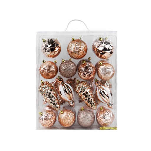 30Pk Christmas Shatterproof Ornaments-Multi