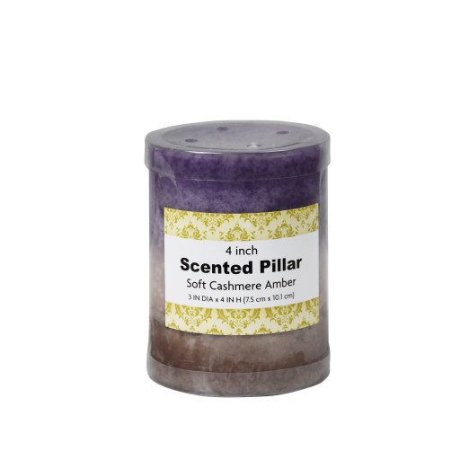 3 x 4 Inch Purple Sand Scented Pillar Candle