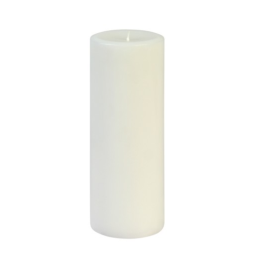 3 x 8 Inch White Pillar Candle