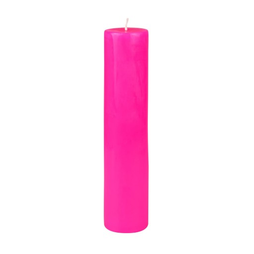2 x 9 Inch Hot Pink Pillar Candle