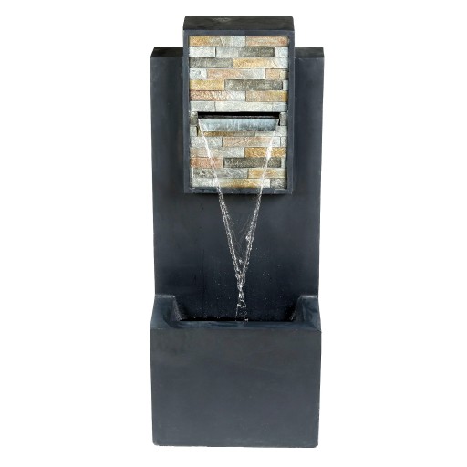 32 Inch Contemporary  Finish with Rock Texture Fountain and Led Light