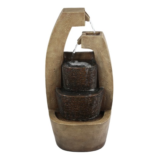 32 Inch Cascade Water Fountain with Led Light
