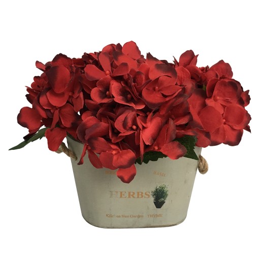 9 Inch Hydrangea with wooden Pot