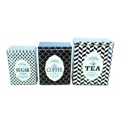 Condiment-themed Rectangular Storage Tin (Set of 3)