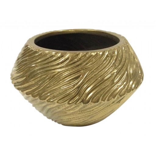 CERAMIC VASE GOLD COLOR