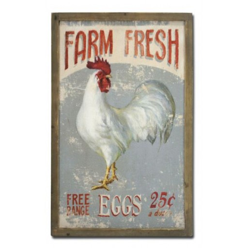 wall art with rooster pattern
