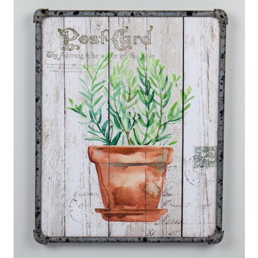19.7 Inch H green/brown canvas wall art