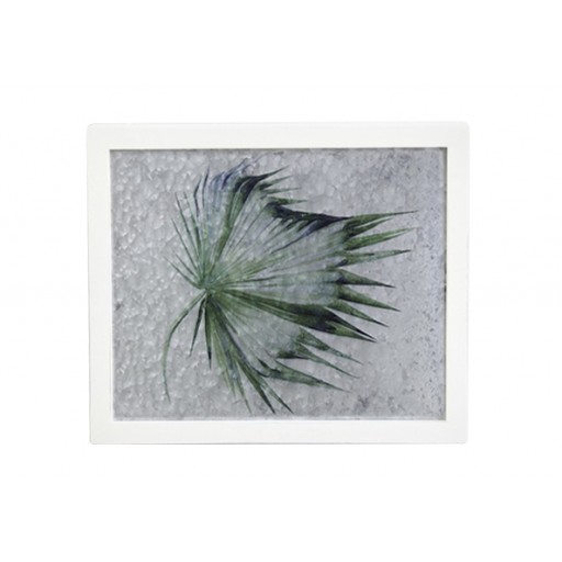 METAL WALL PLAQUE LEAVES DESIGN