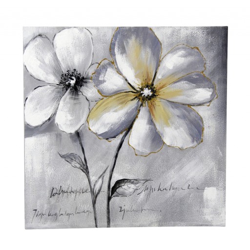 31.5 Inch H white, Grey Canvas