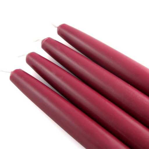 6 Inch Burgundy Taper Candles (1 Dozen)