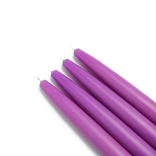 6 Inch Purple Taper Candles (144pcs/Case) Bulk