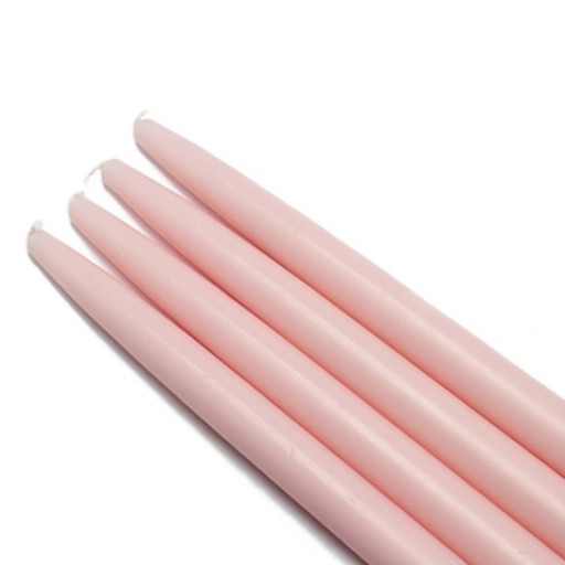 10 Inch Light Rose Taper Candles (1 Dozen)