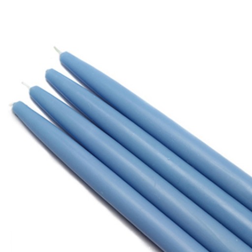 10 Inch Light Blue Taper Candles (144pcs/Case) Bulk