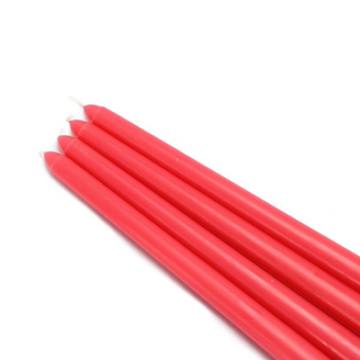 12 Inch Ruby Red Taper Candles (144pcs/Case) Bulk
