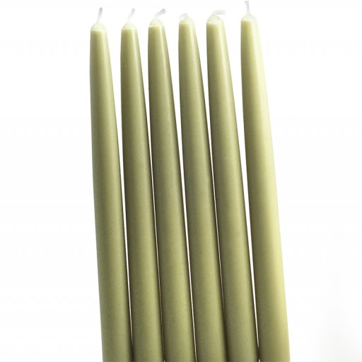 12 Inch Sage Green Taper Candles (1 Dozen)