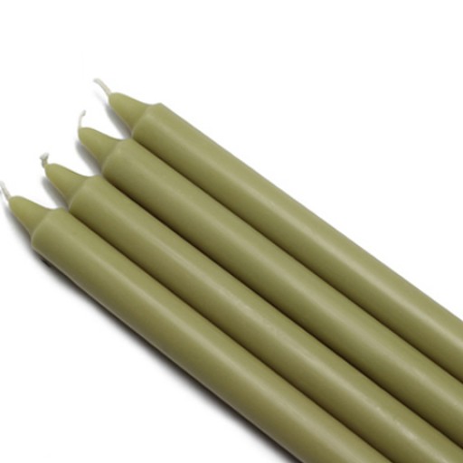 10 Inch Sage Green Straight Taper Candles (1 Dozen)