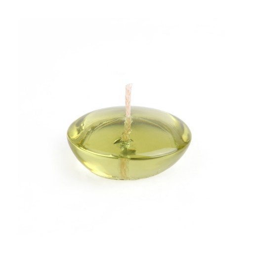 3 Inch Clear Sage Green Gel Floating Candles (6pc/Box)