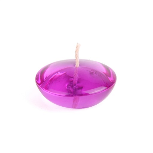 3 Inch Clear Purple Gel Floating Candles (6pc/Box)