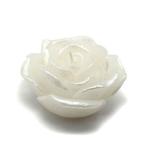 3 Inch White Rose Floating Candles (144pcs/Case) Bulk