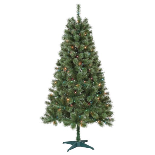 Caoimhe 6FT Sentiments Green Multi-color lights Tree