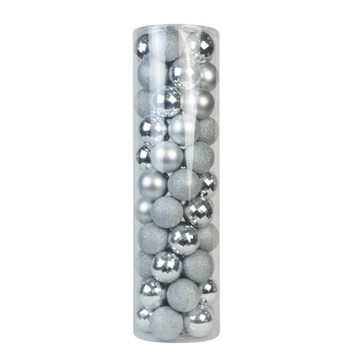 Combo 55Pc Christmas Ornament-Silver