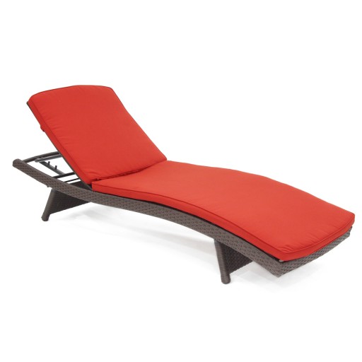 Brick Red Chaise Lounger Cushion (Set of 2)
