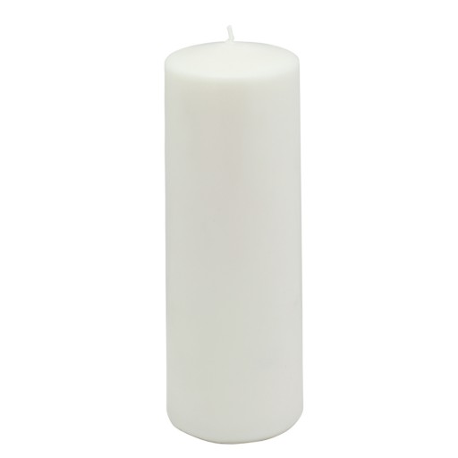 3 x 9 Inch White Pillar Candles