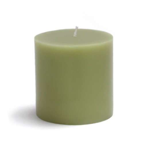 3 x 3 Inch Sage Green Pillar Candle