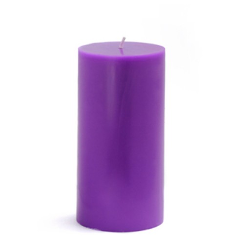 3 x 6 Inch Purple Pillar Candle