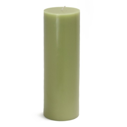 3 x 9 Inch Sage Green Pillar Candle