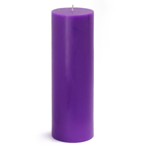3 x 9 Inch Purple Pillar Candle